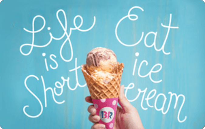 Baskin Robbins gift card