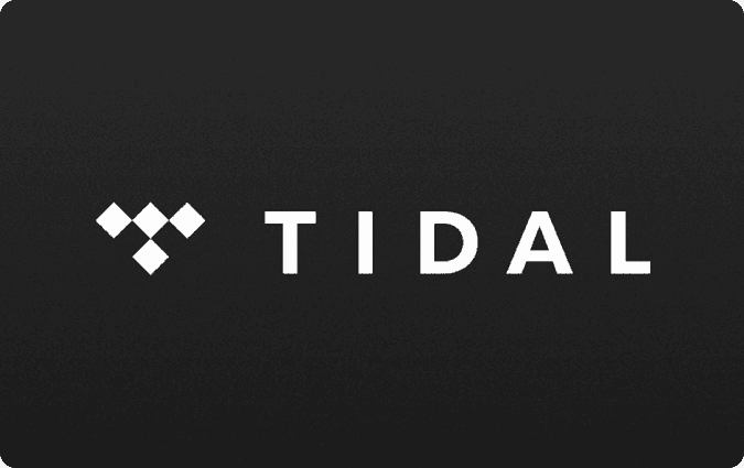 TIDAL gift card
