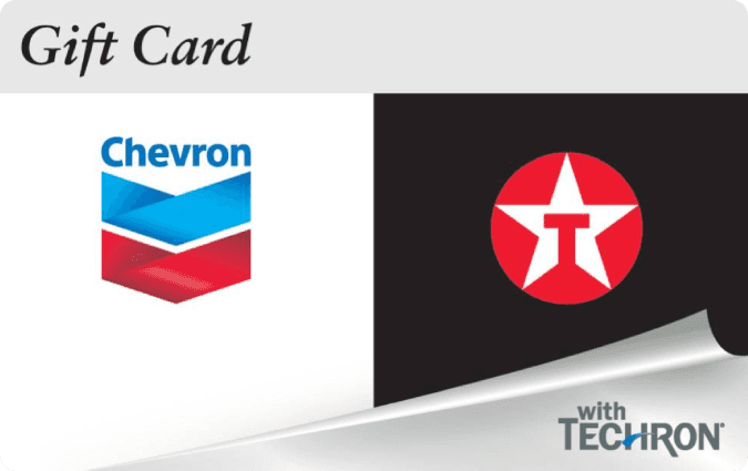 Chevron and Texaco gift card