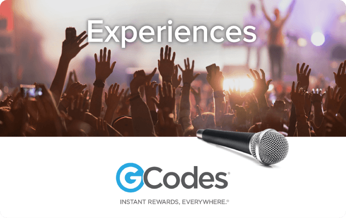 GCodes® Global Experiences gift card