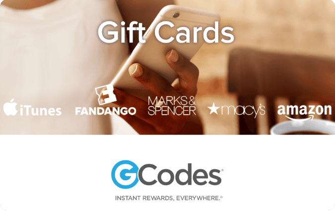 GCodes® Global Retail gift card