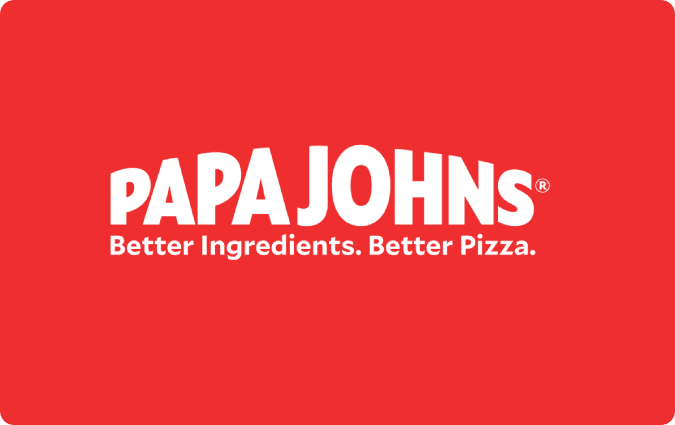 Papa John's gift card