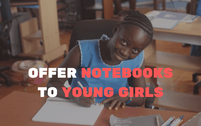 Offer school supplies to young girls gift card
